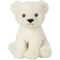 Nature Planet Ijsbeer - wit - 19 cm - pluche dieren knuffels - ijsberen - Knuffeldier
