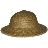 Funny fashion Tropenhelm - safari helmhoed - riet - volwassenen - verkleed hoeden - Verkleedhoofddeksels