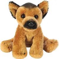 Suki Gifts pluche knuffeldier hond - Herdershond - 13 cm - Honden - Knuffel huisdieren