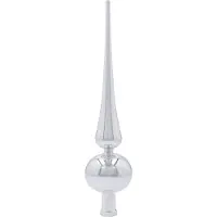 Sarcia.eu Zilveren Kerstboomtopper, Puntige Boomtopper, 30 cm