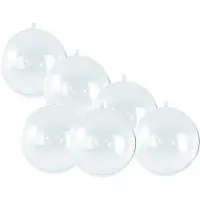 Gerimport DIY kerstballen - 6x st - D5 cm - doe het zelf hobby kerstballen - transparant