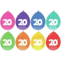 Haza Leeftijd verjaardag thema ballonnen 20 jaar 24x stuks 29 cm - Ballonnen