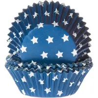 House of Marie Cupcake Vormpjes Ster Blauw pk/50