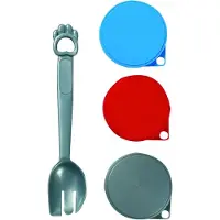 Flamingo Deksel met Lepel voor Hondenvoer Kattenvoer Blik - Ø 7,5cm - Set van 3 Stuks