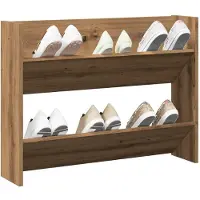 vidaXL Wandschoenenkast 80x18x60 cm bewerkt hout artisanaal eikenkleur