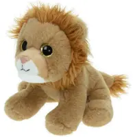 Merkloos Pluche knuffel dieren mannetjes Leeuw van 25 cm - Knuffeldier