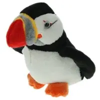 Merkloos Pluche IJslandse papegaaiduikers/puffins vogel knuffels 15 cm - Vogel knuffels