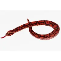 Merkloos Cornelissen Knuffeldier Regenboog Boa slang - zachte pluche stof - premium knuffels - rood - 100 cm - Knuffeldier