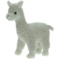 Merkloos Pluche knuffel dieren witte Alpaca van 20 cm - Knuffeldier