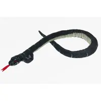 Merkloos Cornelissen Knuffeldier Cobra slang - zachte pluche stof - premium knuffels - zwart - 100 cm - Knuffeldier