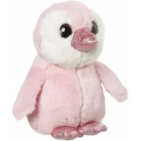 Nature Planet Pinguin - roze - 18 cm - pluche dieren knuffels - Pinguins - Vogel knuffels