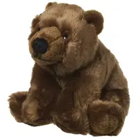 Nature Planet pluche knuffel - bruine beer - 22 cm - dieren knuffels - Knuffelberen