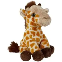 Ravensden Pluche gevlekte giraffe knuffel 15 cm - Giraffen safaridieren knuffels - Knuffeldier