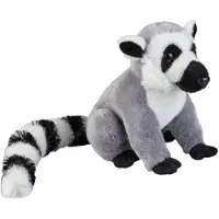 Ravensden Grijs maki aapje knuffel 18 cm knuffeldieren - Knuffel bosdieren