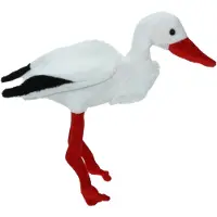 Merkloos Pluche knuffel dieren Ooievaar vogel van 22 cm - Vogel knuffels