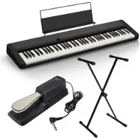 Casio CT-S1 76 BK Keyboard Set – 76 aanslaggevoelige toetsen, AiX klankbron, met standaard en sustainpedaal