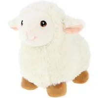 Keel Toys pluche schaap/lammetje knuffeldier - wit - lopend - 18 cm - Knuffel boederijdieren
