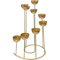 Konges Sløjd Fééric Lights and Christmas Kerstdecoratie spiraal kandelaar - 8 kaarsen - Ø25xH35cm - Goud