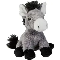 Ravensden Pluche knuffel dieren Ezel - 15 cm - Speelgoed knuffels - Leuk als cadeau - Ezels - Knuffel boederijdieren