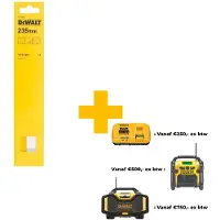 DeWalt Accessoires Reciprozaagblad TCT tanden 235mm, licht metselwerk, blokken en baksteen, abrasieve materialen metselwerk, blokken en baksteen, abrasieve materialen - DT2335-QZ
