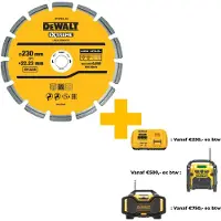 Dewalt Accessoires Diamantblad, turbo, gesegmenteerd, voor harde materialen en graniet, Ø230mm - DT3763-XJ