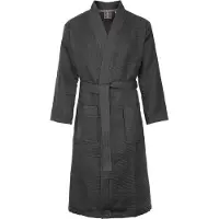 Badrock Wafel badjas voor sauna antraciet - antraciet unisex badjas - biologisch katoen- wafel badjas - Oeko-Tex - kimono - wafel badjas dames - wafel badjas heren - antraciet - maat 3XL