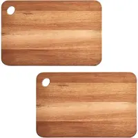 Zeller keuken snijplank - 2x - acacia hout - 25 x 37 cm - Serveerplank