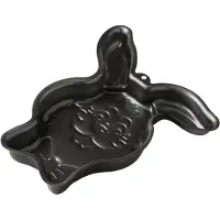 Metaltex - Bakvorm Paashaas - Cakevorm - PFAS vrije anti-aanbaklaag - Non-stick coating - Carbonstaal - Zwart - 33 x 27 x 4 cm - Konijn
