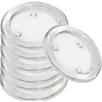 Trend Candles Ronde kaarsenhouder/kaars onderzetter - 30x - glas - 11 cm - voor stompkaarsen tot Dia 8 cm