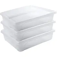 Hega hogar 5x Voorraad/vershoudbakjes Laag 2 Liter Transparant Plastic/kunststof