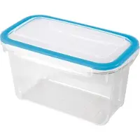 Hega hogar 2x Voorraad/vershoudbakjes 1,2 liter transparant plastic/kunststof -