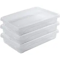 Hega hogar 5x Voorraad/vershoudbakjes Laag 0,5 Liter Transparant