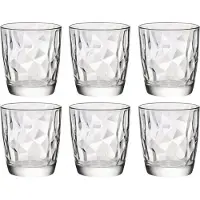 Bormioli Rocco waterglazen/sapglazen Diamond Dof - 18x stuks - 390 ml - Drinkglazen - Water/sapglas