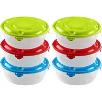 Hega hogar 24x Voorraad/vershoudbakje 1,2 Liter Transparant Plastic/kunststof -