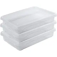 Hega hogar Vershoudbakje - 10x - laag - transparant - 0,5 liter - 18 x 12 x 4 cm - vershouddoosje - Vienna - Vershouddoos bakje