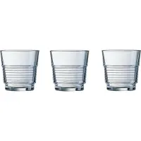 Arcoroc Waterglazen/drinkglazen - 18x - transparant - 200 ml - glas - glazen - stapelbaar - drinkglas/waterglas/sapglas