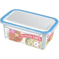 Hega hogar 5x Voorraad/vershoudbakjes 2 liter transparant plastic/kunststof -
