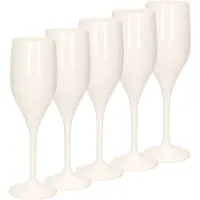 SANTEX Set Van 15x Stuks Champagneglazen/prosecco Flutes Wit 150 Ml Van