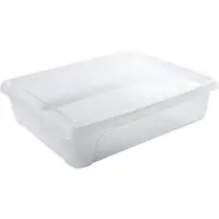 Hega hogar Vershoudbakje - laag - transparant - 2 liter - 24 x 20 x 6 cm - vershouddoosje - Vienna - Vershouddoos bakje