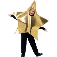Smiffys Blinkende ster kostuum Shini in goud-128/158cm