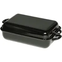 Riess braadpan met deksel, 37x26 cm, met twee handgrepen