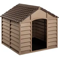 vidaXL Hondenhuis, bruin, 86x84x82 cm, polypropyleen