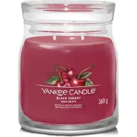 Yankee candle - Black Cherry Medium Geurkaars - 50 branduren - 2 lonten