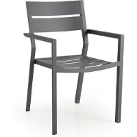 Brafab Delia Tuinstoel met armleuning van gepoedercoat aluminium 2 stuks