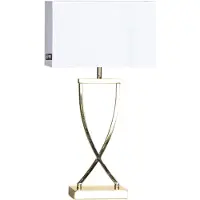 By Rydens Omega tafellamp 52 cm. messing-wit