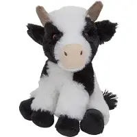 Nature Planet Pluche dieren knuffels Koe van 19 cm - Knuffel boederijdieren