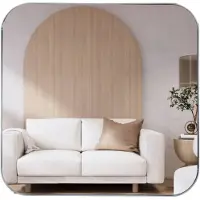 MISOU Wandspiegel - Vierkante - Spiegel - Zwart - 55x3x55cm - Metaal