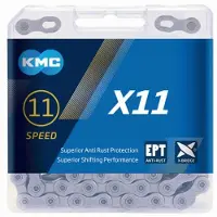 Kmc 11-speed ketting - anti-roest - EcoProTeQ - 118 schakels - donker zilver