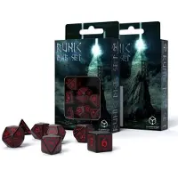 Q-workshop - dés de jeux runiques - couleur : noir & rouge