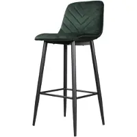 DS4U Gaby barkruk velvet 75 cm 2.0 - groen